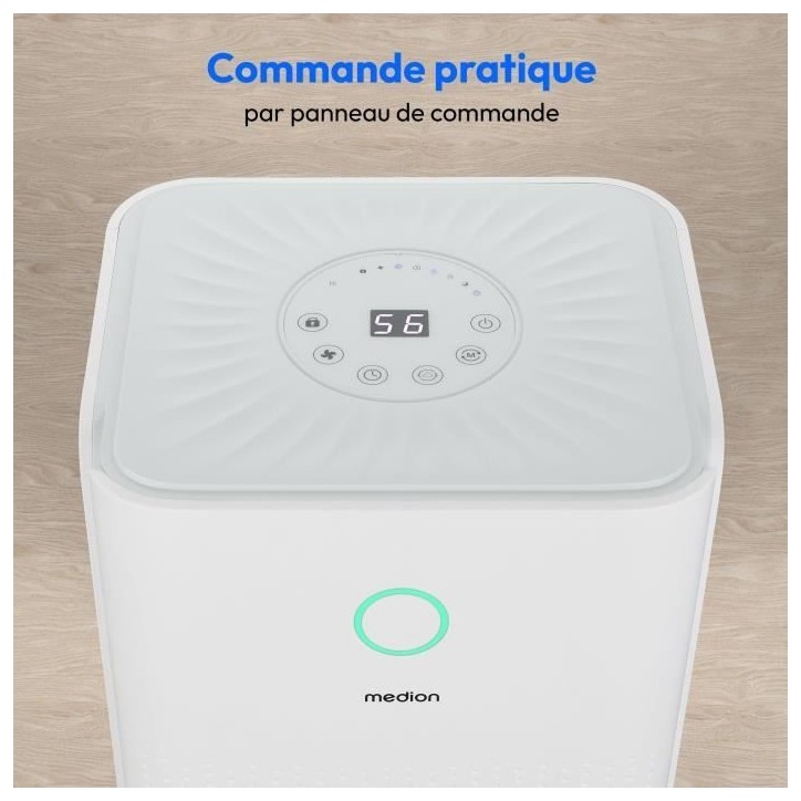 Déshumidificateur - MEDION - 12L / jour - Capacité réservoir 2L Déshumidificateur - MEDION - 12L / jour - Capacité réservoir 2L
