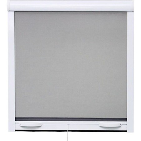 Moustiquaire de fenetre L125 x H145 cm en aluminium laqué blanc - Rec