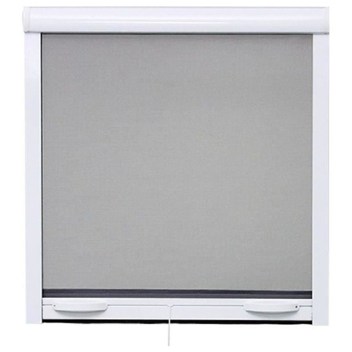 Moustiquaire de fenetre L125 x H145 cm en aluminium laqué blanc - Recoupable en largeur et hauteur. Moustiquaire de fenetre L125 x H145 cm en aluminium laqué blanc - Recoupable en largeur et hauteur.