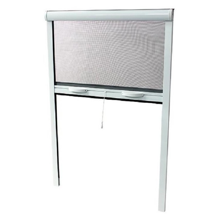 Moustiquaire de fenetre L125 x H145 cm en aluminium laqué blanc - Recoupable en largeur et hauteur. Moustiquaire de fenetre L125 x H145 cm en aluminium laqué blanc - Recoupable en largeur et hauteur.