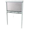 Moustiquaire de fenetre L125 x H145 cm en aluminium laqué blanc - Rec
