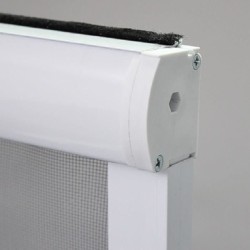 Moustiquaire de fenetre L125 x H145 cm en aluminium laqué blanc - Rec