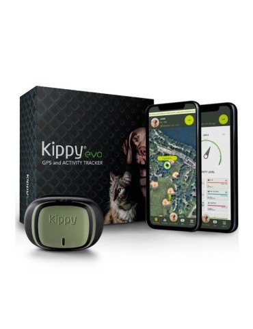 KIPPY - Collier GPS pour Chiens et Chats - Evo - 38 GR - Waterproof - Green Forest