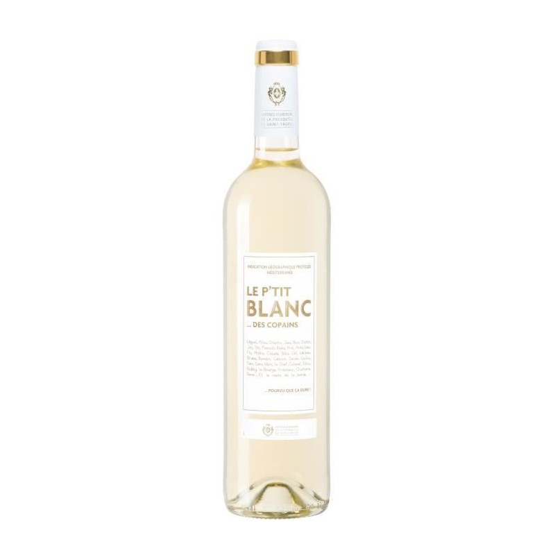 Le P'Tit Blanc Des Copains Méditerranée - Vin blanc de Provence Le P'Tit Blanc Des Copains Méditerranée - Vin blanc de Provence