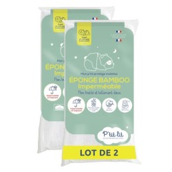 Lot de 2 Proteges Matelas Bébé Bamboo - 70x140 cm - Alese Imperméab