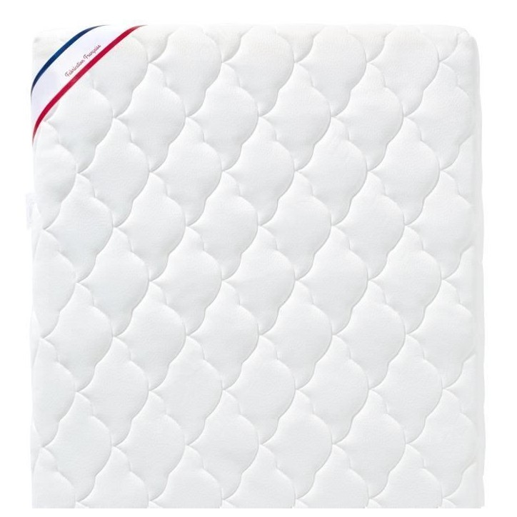 Matelas Bébé Bamboo - 70x140x10 cm - Viscose Douce - Déhoussable - Sans traitement chimique Matelas Bébé Bamboo - 70x140x10 cm - Viscose Douce - Déhoussable - Sans traitement chimique