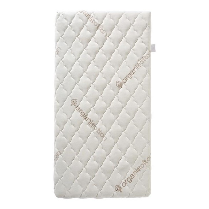 Matelas Bébé Coton Bio - 60x120x10 cm - 100% Coton - Déhoussable - Sans traitement chimique Matelas Bébé Coton Bio - 60x120x10 cm - 100% Coton - Déhoussable - Sans traitement chimique
