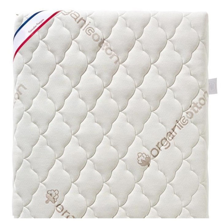 Matelas Bébé Coton Bio - 60x120x10 cm - 100% Coton - Déhoussable - Sans traitement chimique Matelas Bébé Coton Bio - 60x120x10 cm - 100% Coton - Déhoussable - Sans traitement chimique
