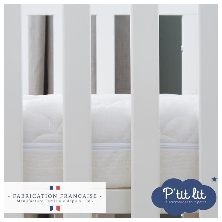 Matelas Bébé Climatisé - 70x140x10 cm - Reversible - Déhoussable - Anti Acarien - Fabrication Française Matelas Bébé Climatisé - 70x140x10 cm - Reversible - Déhoussable - Anti Acarien - Fabrication Française