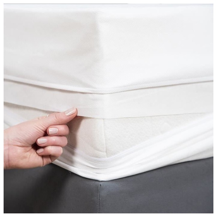 Housse intégrale matelas Imperméable - Anti-Punaise de lit - 70x140x15 cm - Fermeture a glissiere - Sans traitement chimique Housse intégrale matelas Imperméable - Anti-Punaise de lit - 70x140x15 cm - Fermeture a glissiere - Sans traitement chimique
