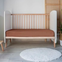 Drap housse - P'TIT DODO - 60 x 120 cm - Jersey - Tomette