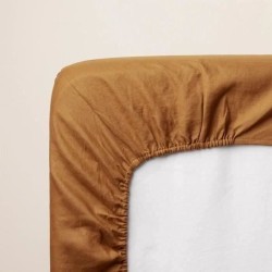 Drap housse - P'TIT DODO - 70 x 140 cm - Jersey - Caramel