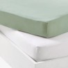 Lot 2 drap housse - P'TIT DODO - Jersey - 70 x 140 cm - Blanc / Vert g