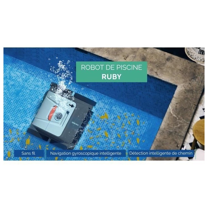 Robot de piscine - Bestway - Ruby - Autonome - nettoyage fond et parois - 8x4 m max Robot de piscine - Bestway - Ruby - Autonome - nettoyage fond et parois - 8x4 m max
