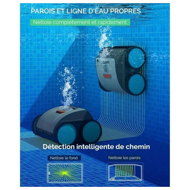 Robot de piscine - Bestway - Ruby - Autonome - nettoyage fond et parois - 8x4 m max Robot de piscine - Bestway - Ruby - Autonome - nettoyage fond et parois - 8x4 m max