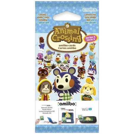 Cartes Amiibo - Animal Crossing Série 3 • Contient 3 cartes dont 1