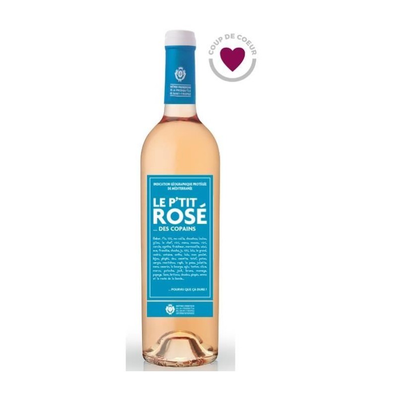 Le P'tit Rosé des Copains Méditerranée- Vin rosé Le P'tit Rosé des Copains Méditerranée- Vin rosé