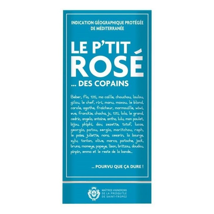 Magnum Le P'tit Rosé des Copains IGP Méditerranée - Vin rosé 2024