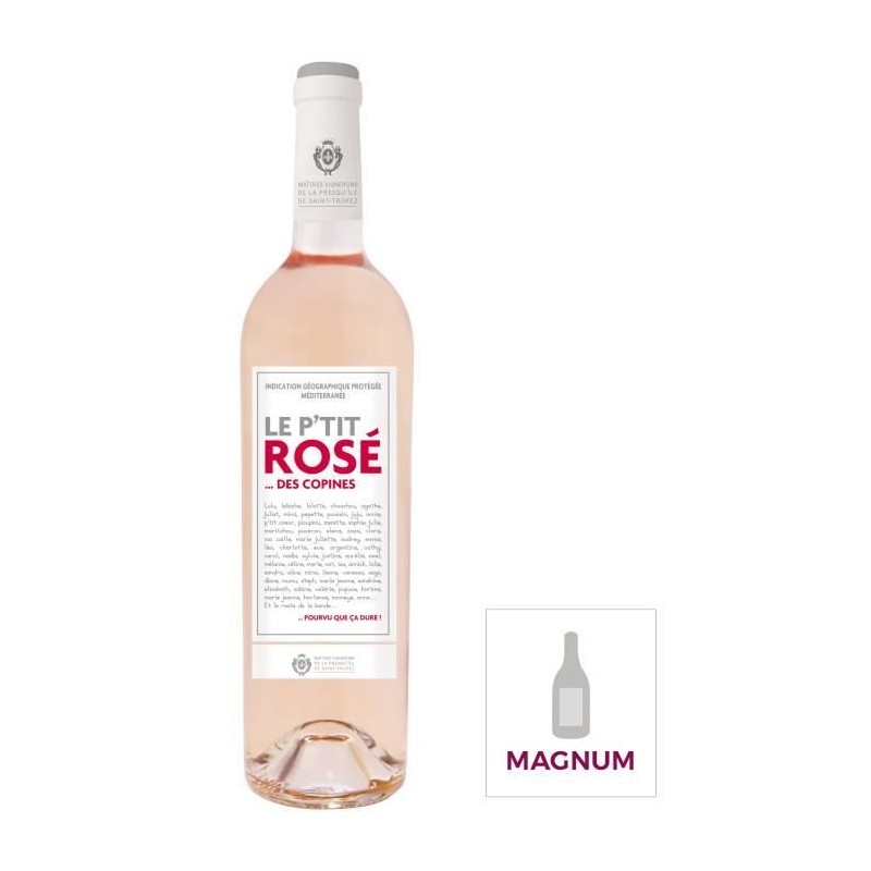 Magnum Le P'tit Rosé des Copines IGP Méditerranée - Vin rosé Magnum Le P'tit Rosé des Copines IGP Méditerranée - Vin rosé