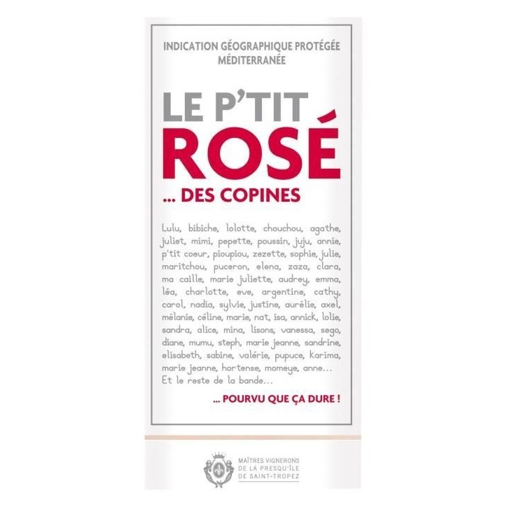 Magnum Le P'tit Rosé des Copines IGP Méditerranée - Vin rosé