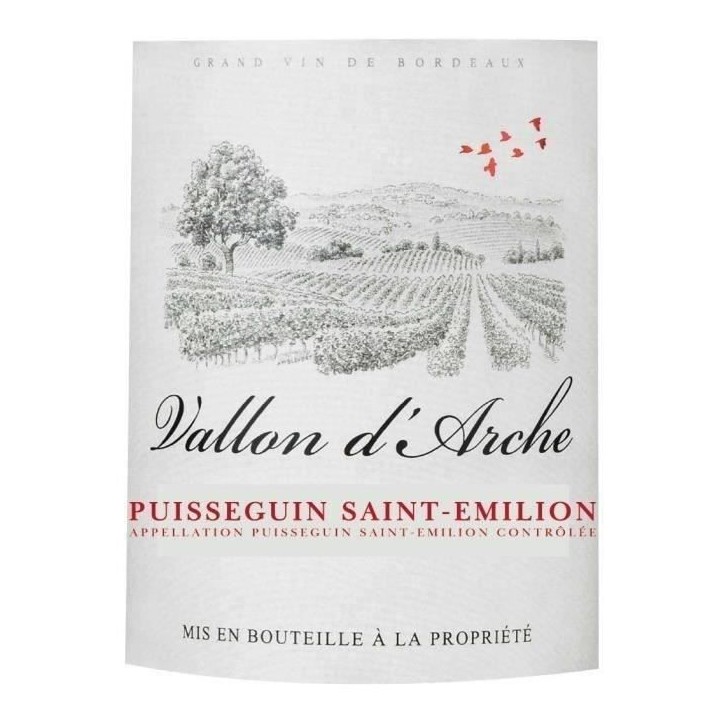 Vallon d'Arche 2020 Puisseguin Saint-Emilion - Vin rouge de Bordeaux