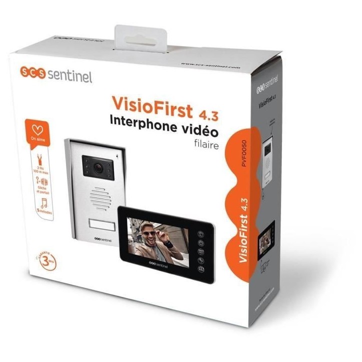 Interphone vidéo filaire - VisioFirst 4.3 - SCS SENTINEL - Garantie 3 ans Interphone vidéo filaire - VisioFirst 4.3 - SCS SENTINEL - Garantie 3 ans