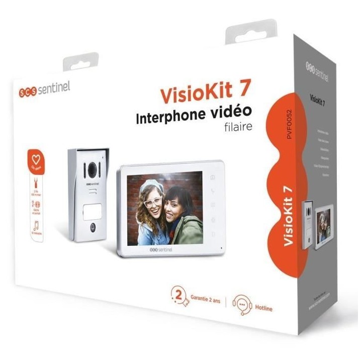 Interphone vidéo filaire - SCS SENTINEL - VisioKit 7 - Blanc Interphone vidéo filaire - SCS SENTINEL - VisioKit 7 - Blanc