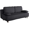 Canapé converible - 3 places - PYLA - Bouclette Noir - Coffre - 203 x