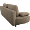 Canapé converible - 3 places - PYLA - Bouclette taupe - Coffre - 203