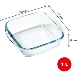 Plat air fryer - PYREX - 1450141 - Carré - En verre borosilicate - 20