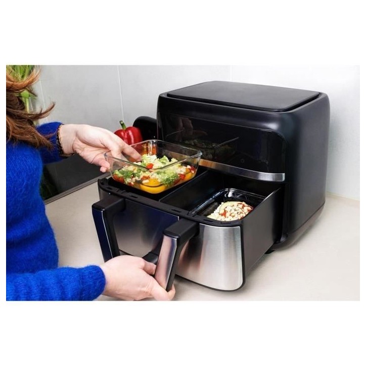 Plat air fryer - PYREX - 1450141 - Carré - En verre borosilicate - 20 x 17 cm Plat air fryer - PYREX - 1450141 - Carré - En verre borosilicate - 20 x 17 cm