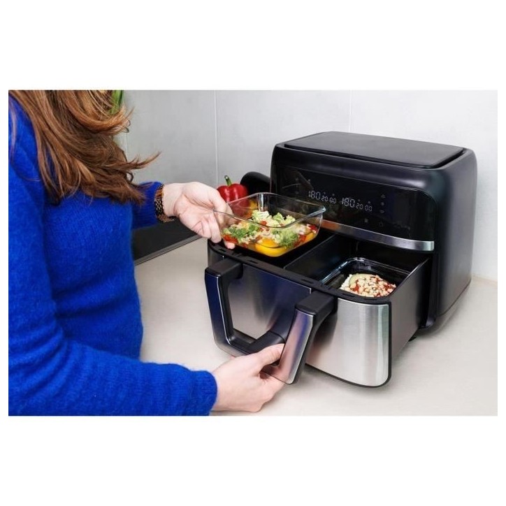 Plat air fryer - PYREX - 1450142 - Carré - En verre borosilicate - 25 x 22 cm Plat air fryer - PYREX - 1450142 - Carré - En verre borosilicate - 25 x 22 cm