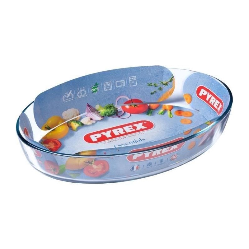 Plat a four - PYREX - 1450038 - Oval - En verre borosilicate - 35 x 24 Plat a four - PYREX - 1450038 - Oval - En verre borosilicate - 35 x 24