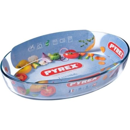 Plat a four - PYREX - 1450038 - Oval - En verre borosilicate - 35 x 24