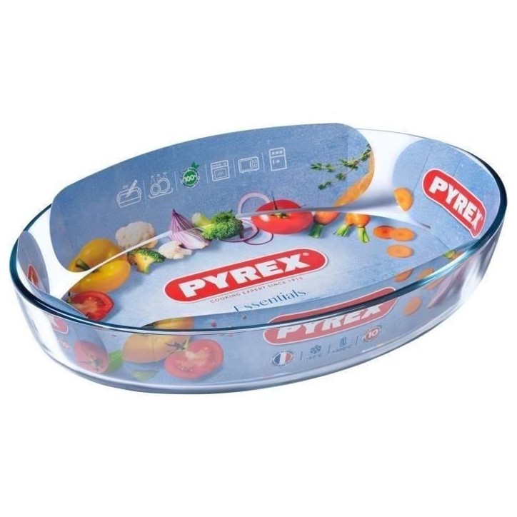 Plat a four - PYREX - 1450038 - Oval - En verre borosilicate - 35 x 24 cm Plat a four - PYREX - 1450038 - Oval - En verre borosilicate - 35 x 24 cm