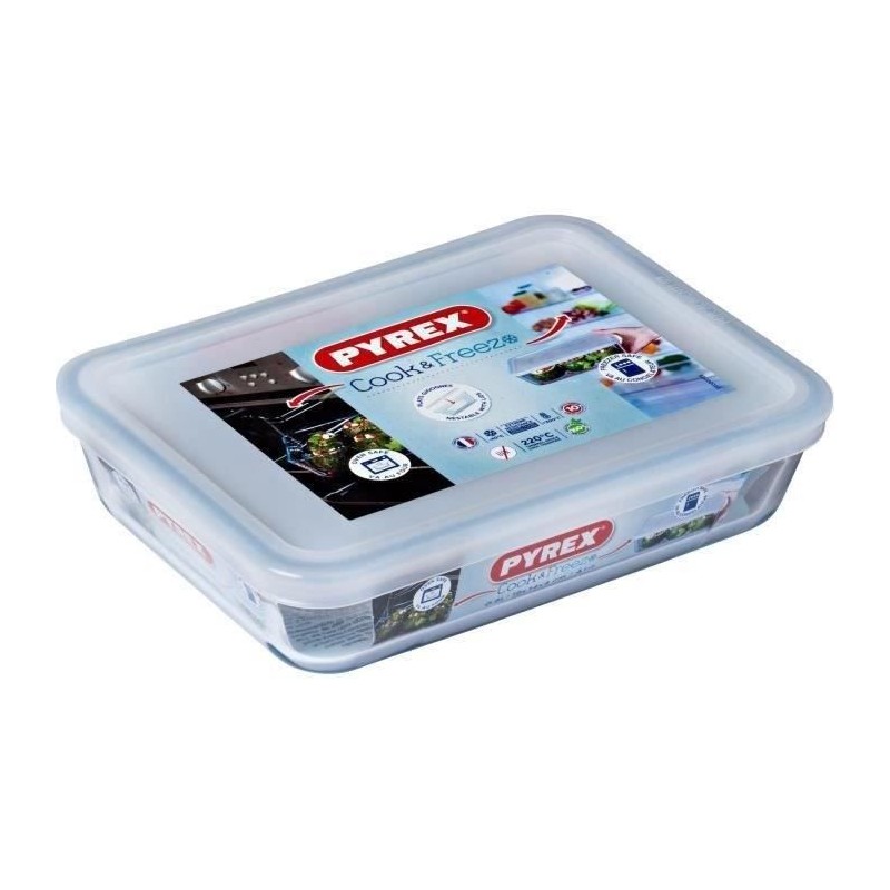 Boîte de conservation rectangulaire - PYREX - 1451004 - Couvercle en