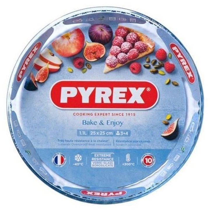 Moule a tarte - PYREX - 1450152 - En verre borosilicate - 28 cm