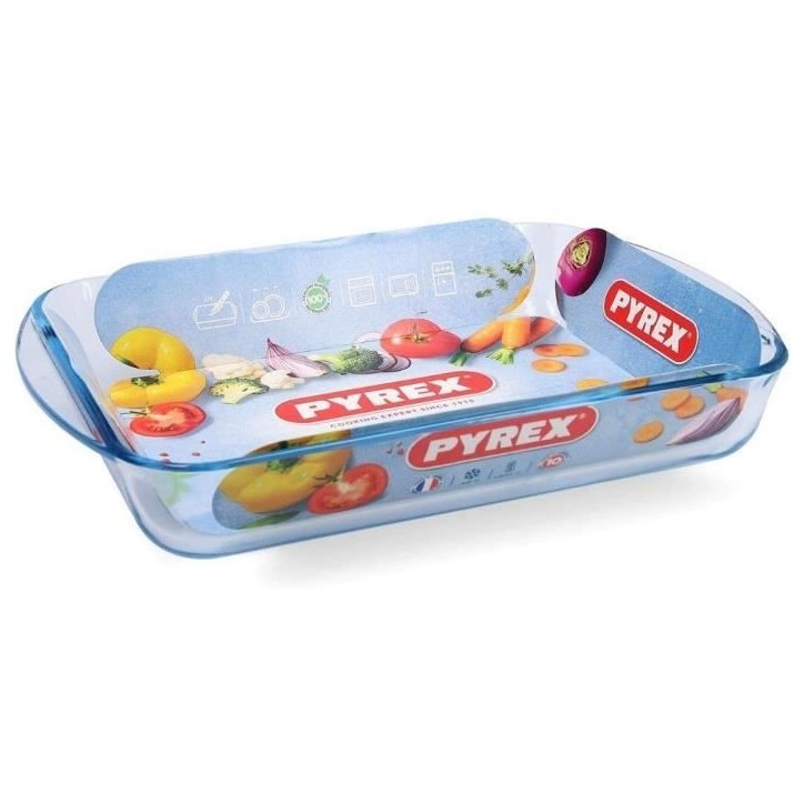 Plat a lasagnes - PYREX - 1450032 - Rectangulaire - En verre borosilicate - 35 x 23 cm
