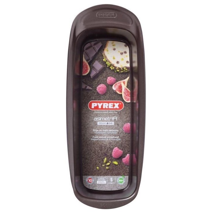 Moule a cake - PYREX - 1452011 - En acier carbonne - Antiadhésif - 30 x 11 cm