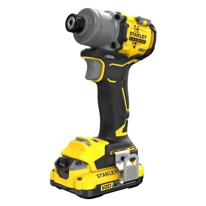 Visseuse a impact sans fil + 2 batteries 2Ah + chargeur - 18V - Stanley Fatmax - Brushless - SFMCF830D2K-QW Visseuse a impact sans fil + 2 batteries 2Ah + chargeur - 18V - Stanley Fatmax - Brushless - SFMCF830D2K-QW