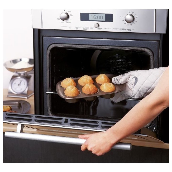 Moule a muffin - PYREX - 1452001 - Rond - En acier carbonne - Antiadhésif - 6 trous Moule a muffin - PYREX - 1452001 - Rond - En acier carbonne - Antiadhésif - 6 trous