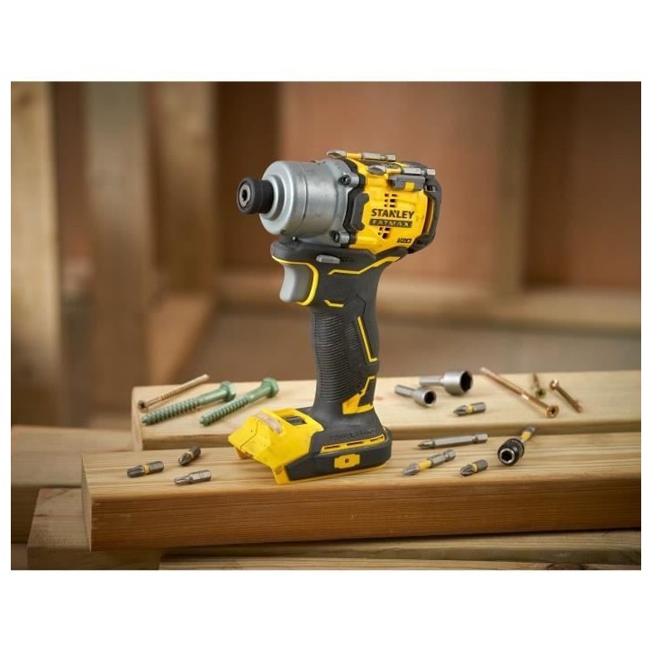 Visseuse a impact sans fil + 2 batteries 2Ah + chargeur - 18V - Stanley Fatmax - Brushless - SFMCF830D2K-QW Visseuse a impact sans fil + 2 batteries 2Ah + chargeur - 18V - Stanley Fatmax - Brushless - SFMCF830D2K-QW