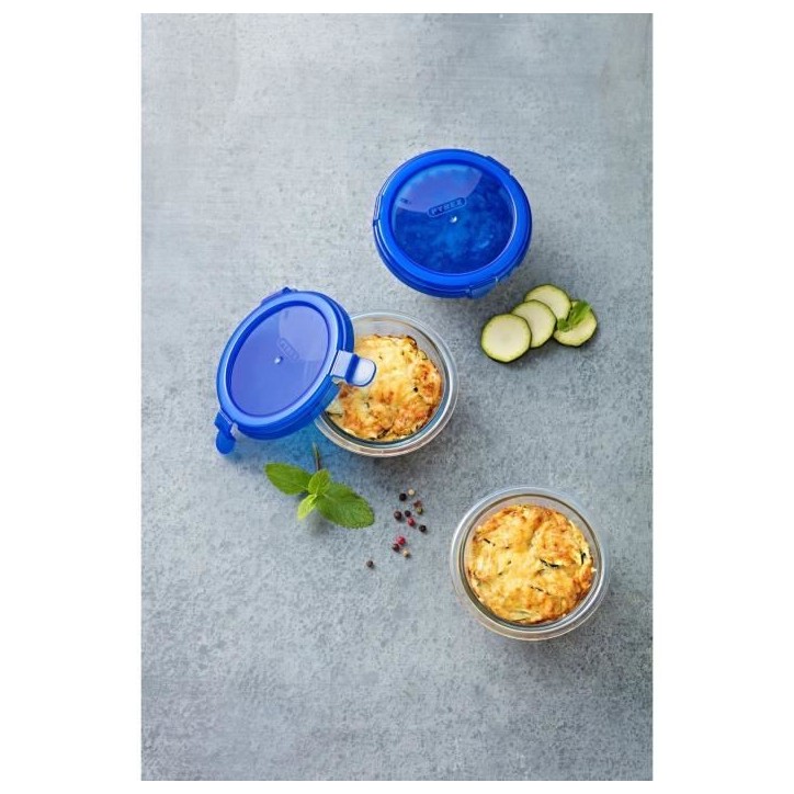 Boîte ronde avec couvercle - PYREX - 1451032 - 11 cm-200 ml - Cook & Go - Base en verre borosilicate Boîte ronde avec couvercle - PYREX - 1451032 - 11 cm-200 ml - Cook & Go - Base en verre borosilicate