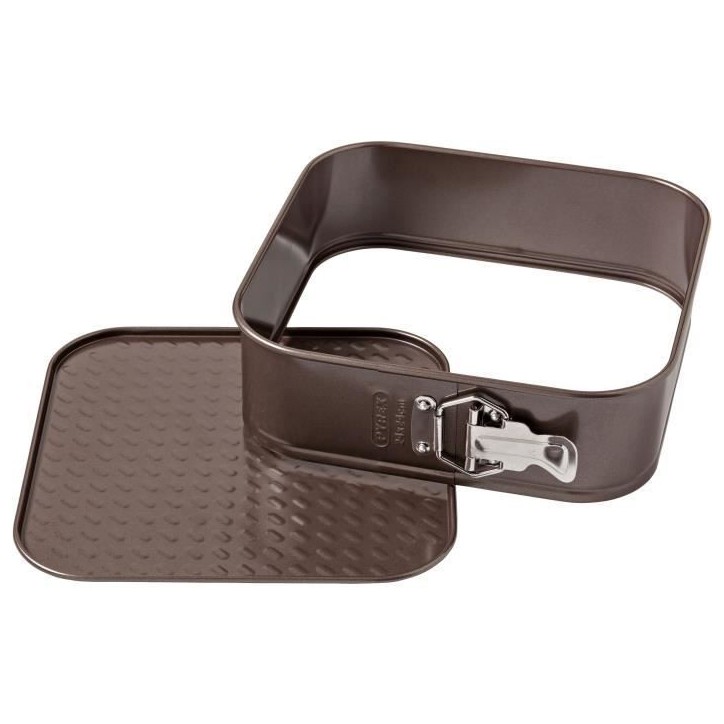 Moule a charniere - PYREX - 1452080 - Carré - En acier carbonne - Antiadhésif - 24 cm Moule a charniere - PYREX - 1452080 - Carré - En acier carbonne - Antiadhésif - 24 cm