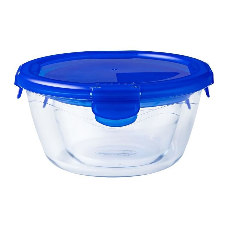 Lot de 3 Lunch Box - PYREX - Cook & Go - Verre - Rond - Couvercle herm Lot de 3 Lunch Box - PYREX - Cook & Go - Verre - Rond - Couvercle herm