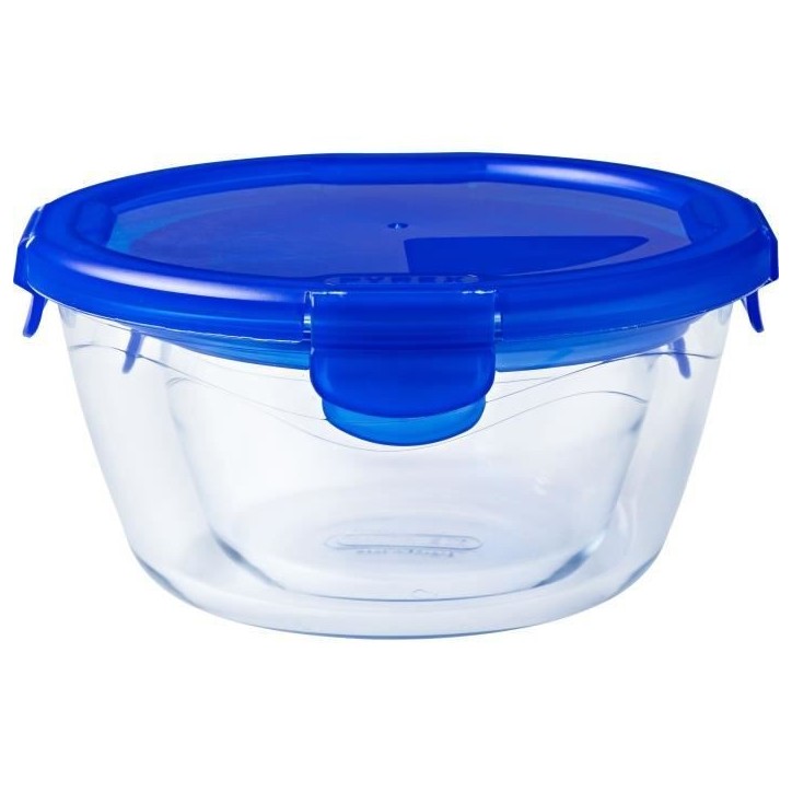 Lot de 3 Lunch Box - PYREX - Cook & Go - Verre - Rond - Couvercle hermétique - 0,7 L Lot de 3 Lunch Box - PYREX - Cook & Go - Verre - Rond - Couvercle hermétique - 0,7 L