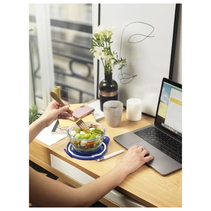 Lot de 3 Lunch Box - PYREX - Cook & Go - Verre - Rond - Couvercle hermétique - 0,7 L Lot de 3 Lunch Box - PYREX - Cook & Go - Verre - Rond - Couvercle hermétique - 0,7 L