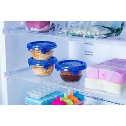 Lot de 5 mini bols - PYREX - Cook & Go - Verre - Rond - Couvercle éta