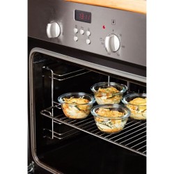 Lot de 5 mini bols - PYREX - Cook & Go - Verre - Rond - Couvercle éta