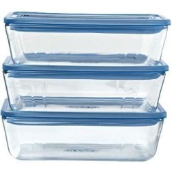 Lot de 3 Boîtes de conservation avec couvercle - PYREX - Zero Plastic